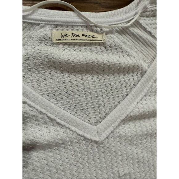 Free People Santa Clara Thermal Top Alabaster White Sz XS - Picture 5 of 11